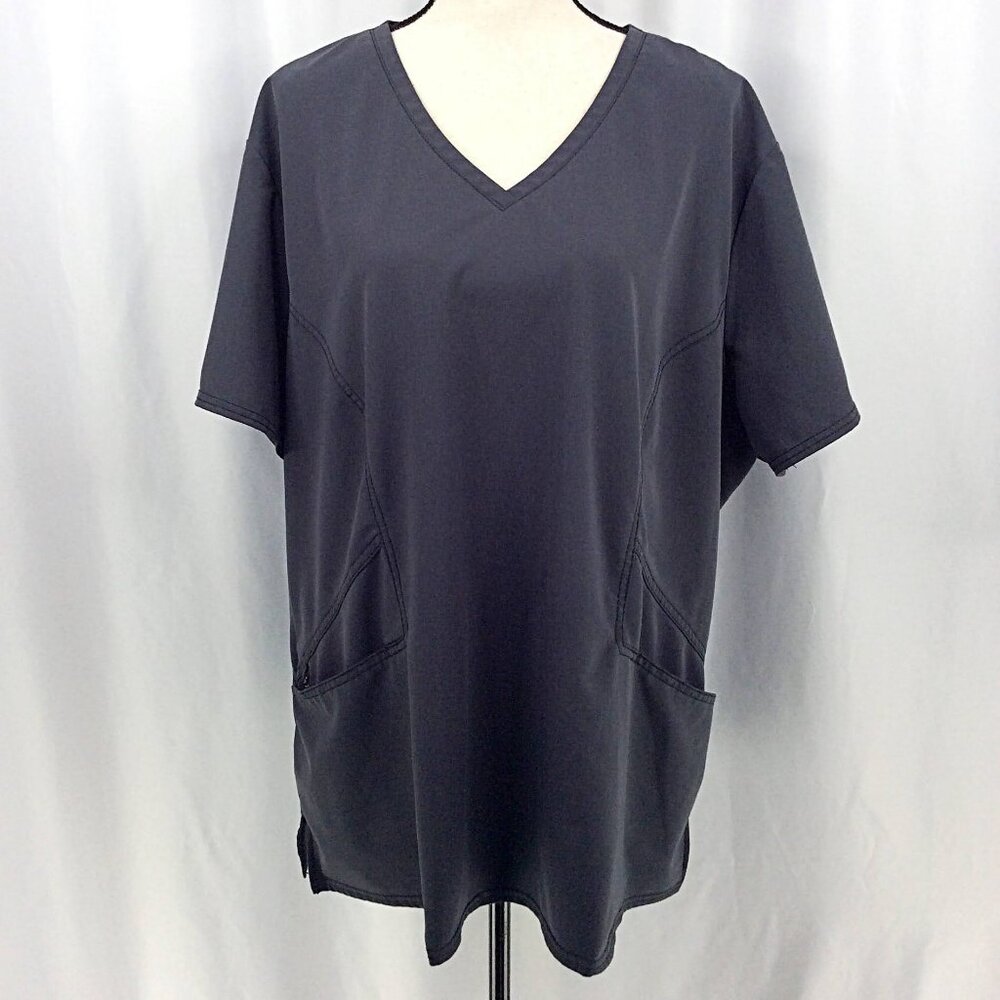 Careisma by‎ Sofia Vergara Scrub Top Women's Plus Size 4XL Gray CA601
